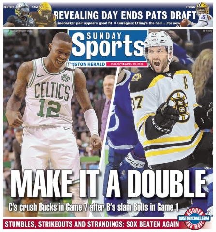 April 29, 2018 -- Celtics/Bruins Playoff Victories