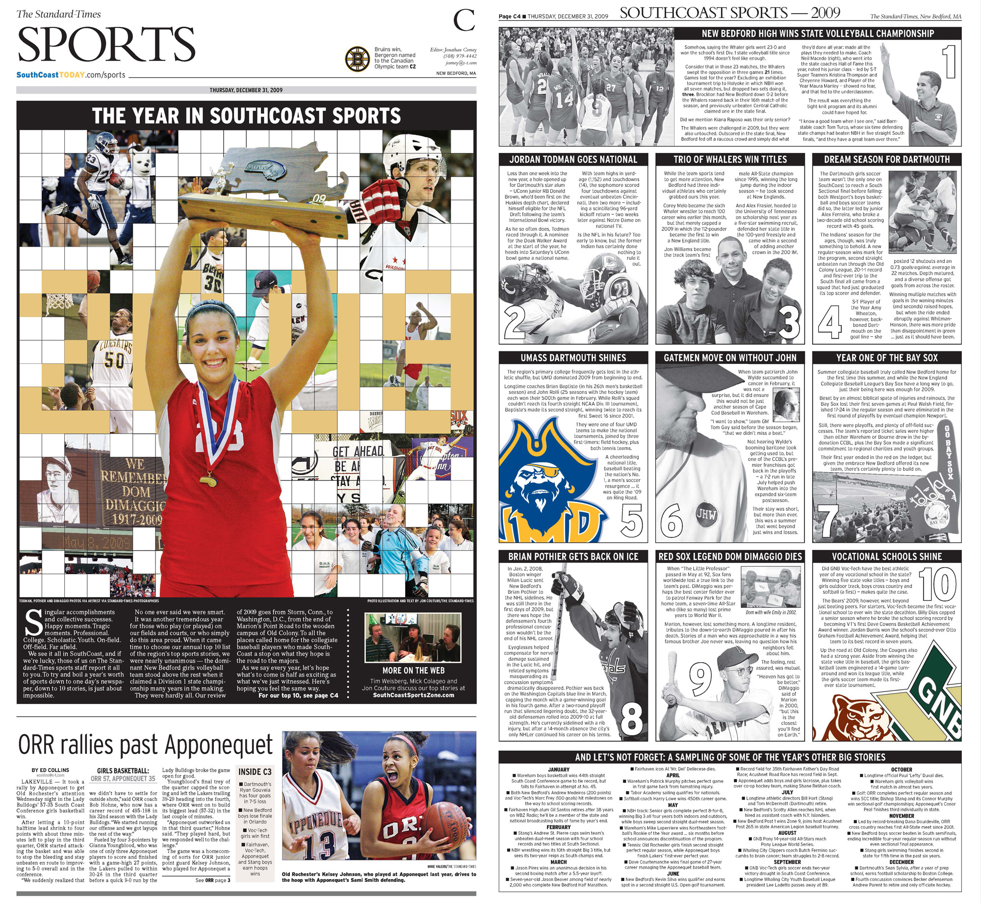 Dec. 31, 2009 -- SouthCoast Sports Year-End Review (Writing & Design)